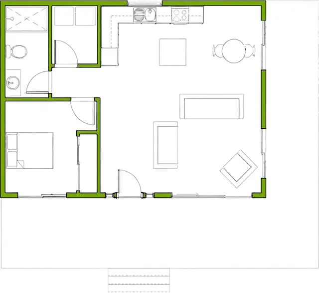 Birchwood — 1 Bed, 660 sq ft ADU plan