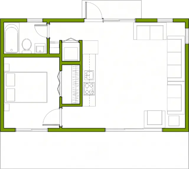 Absolute — 1 Bed, 774 sq ft ADU plan